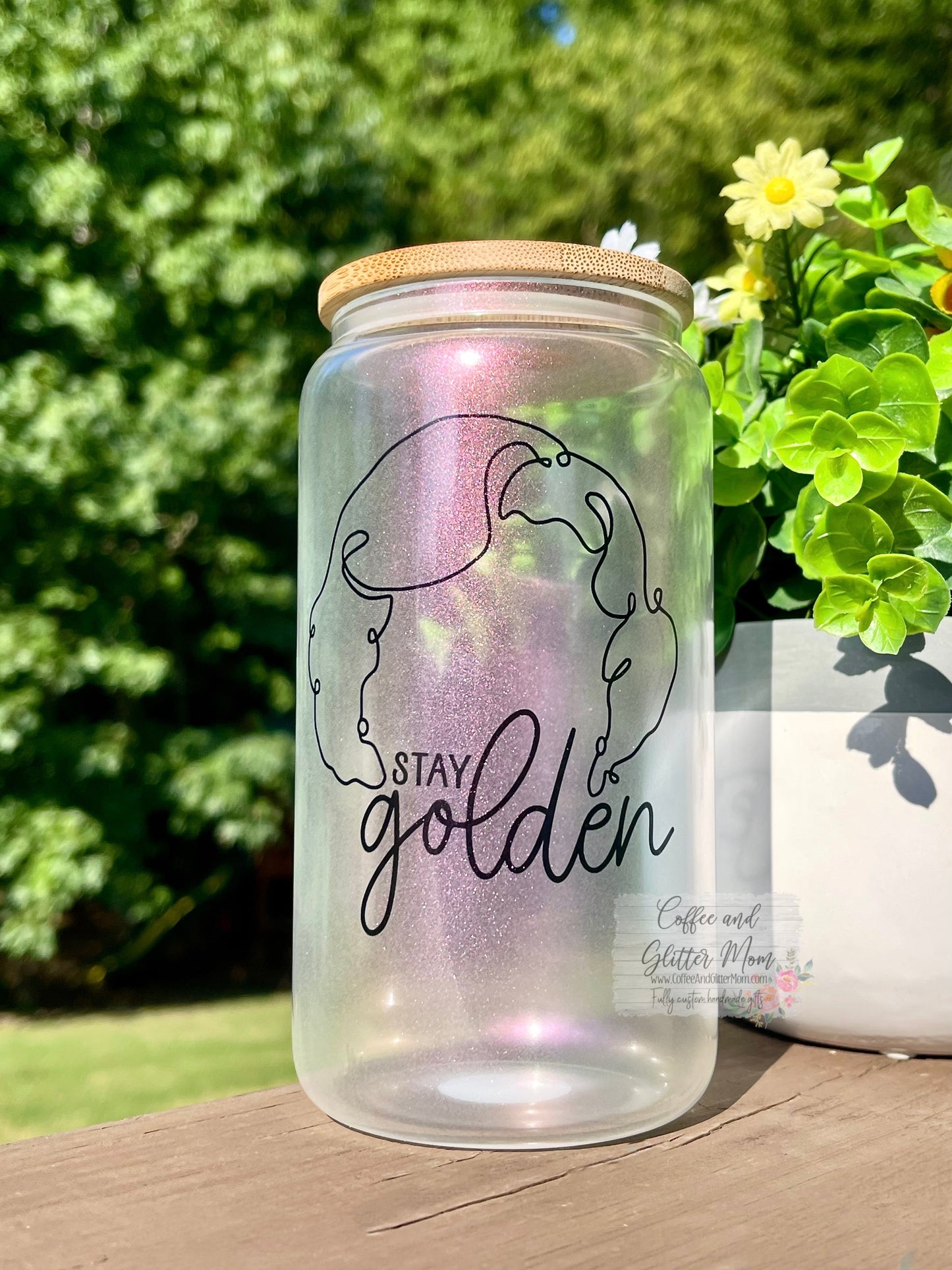 Custom Frosted, Iridescent or Ombre Glass Can