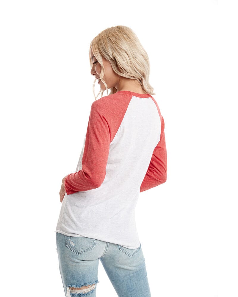 Over Here Making Shit Magical Christmas Unisex Tri-Blend Three-Quarter Sleeve Raglan Tee