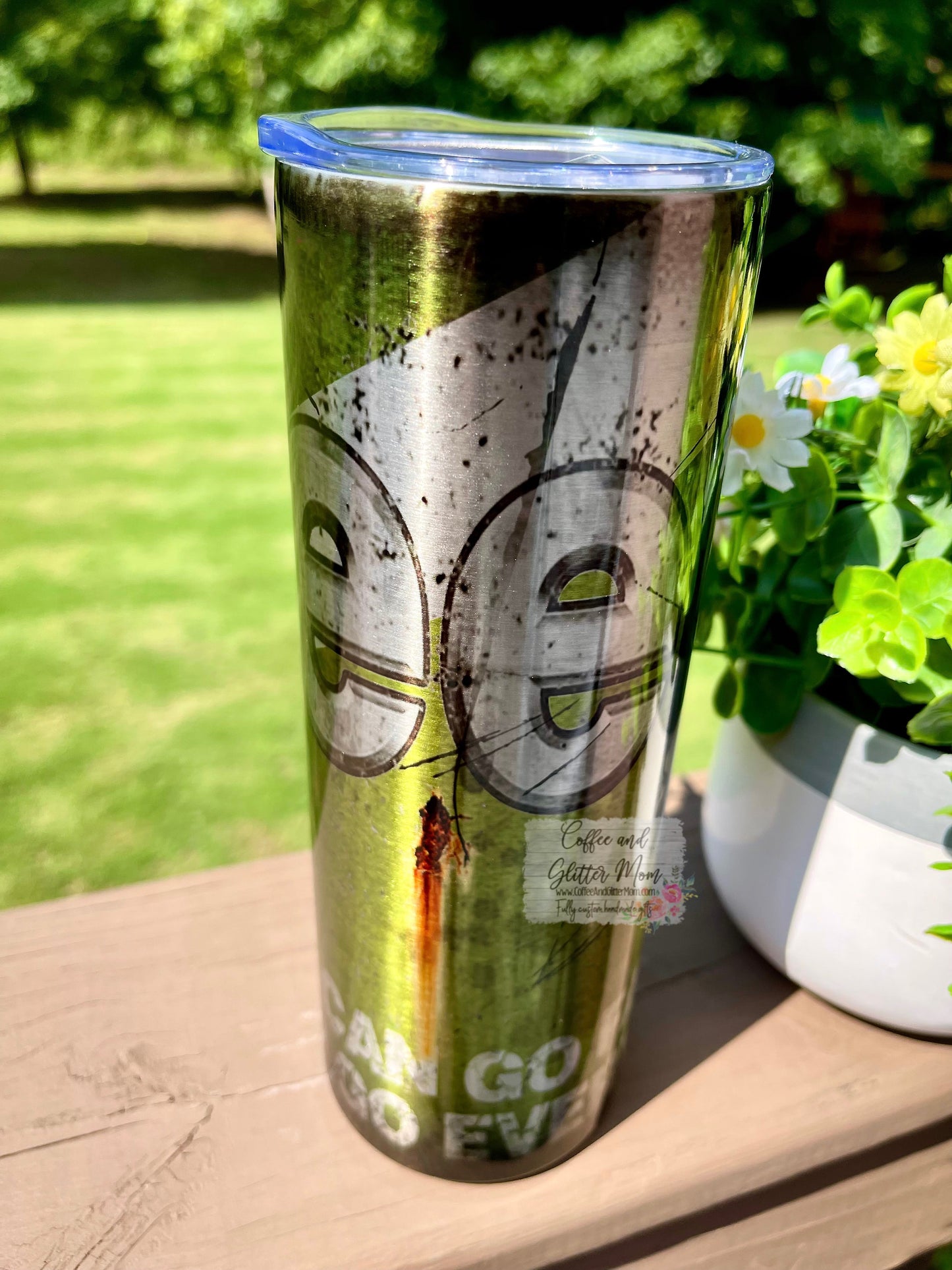 Grunge Jeep Oil 20oz Metallic Skinny Tumbler RTS