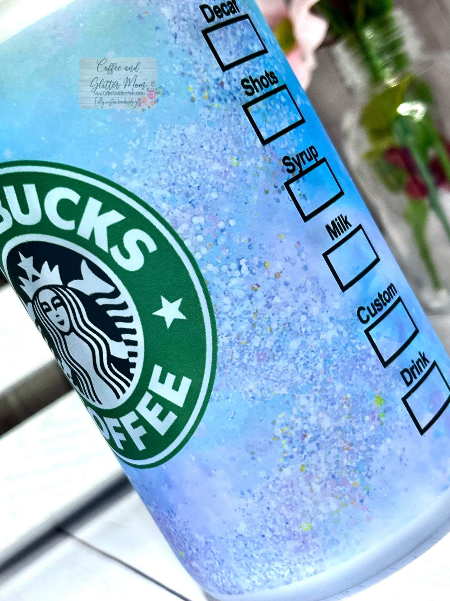 Starbucks Blue Opal 12oz Glass Can