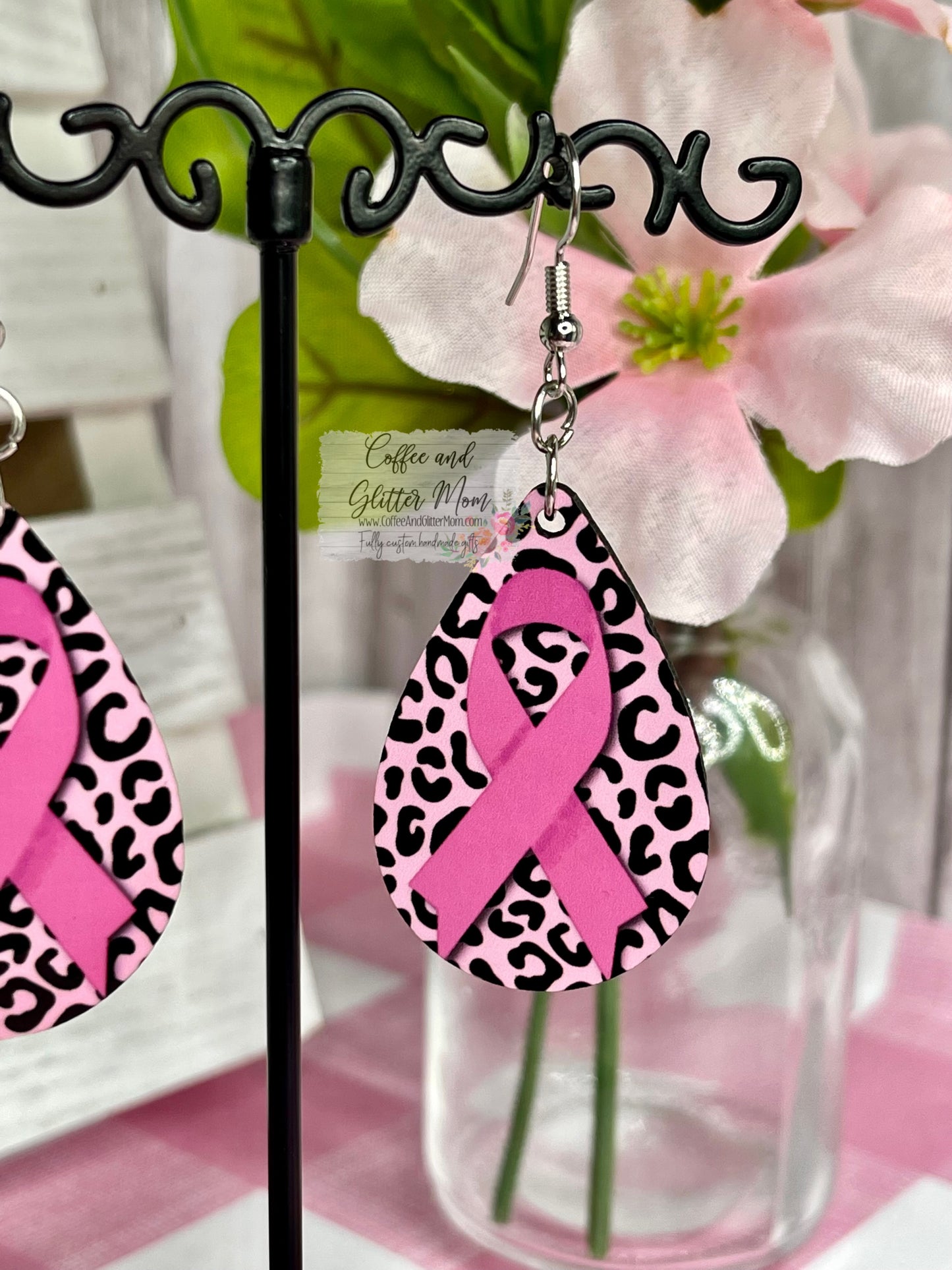 Pink Ribbon Awareness Earrings