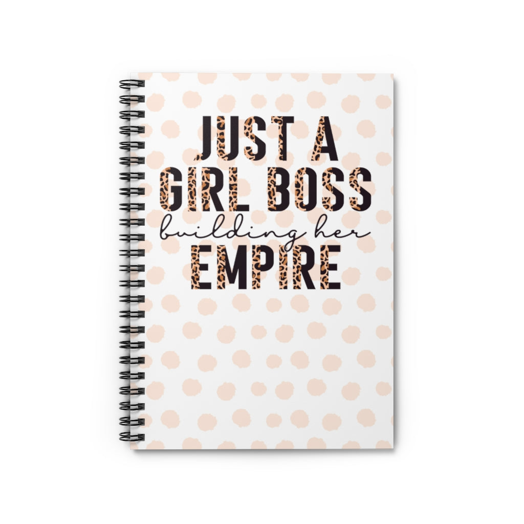 Just A Girl Boss Spiral Notebook - Ruled Line