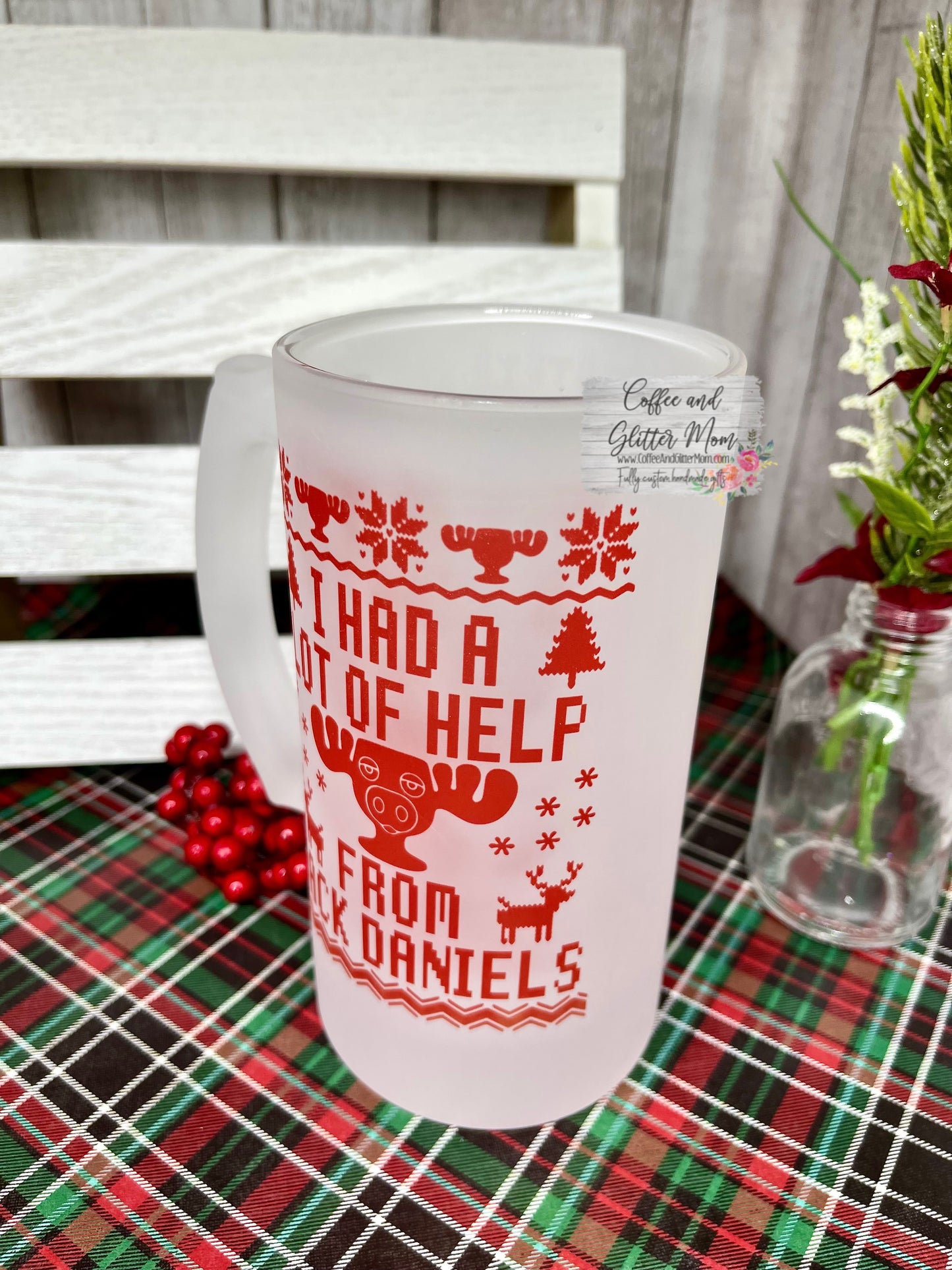 Had A Lot Of Help Griswold 16oz Frosted Glass Stein