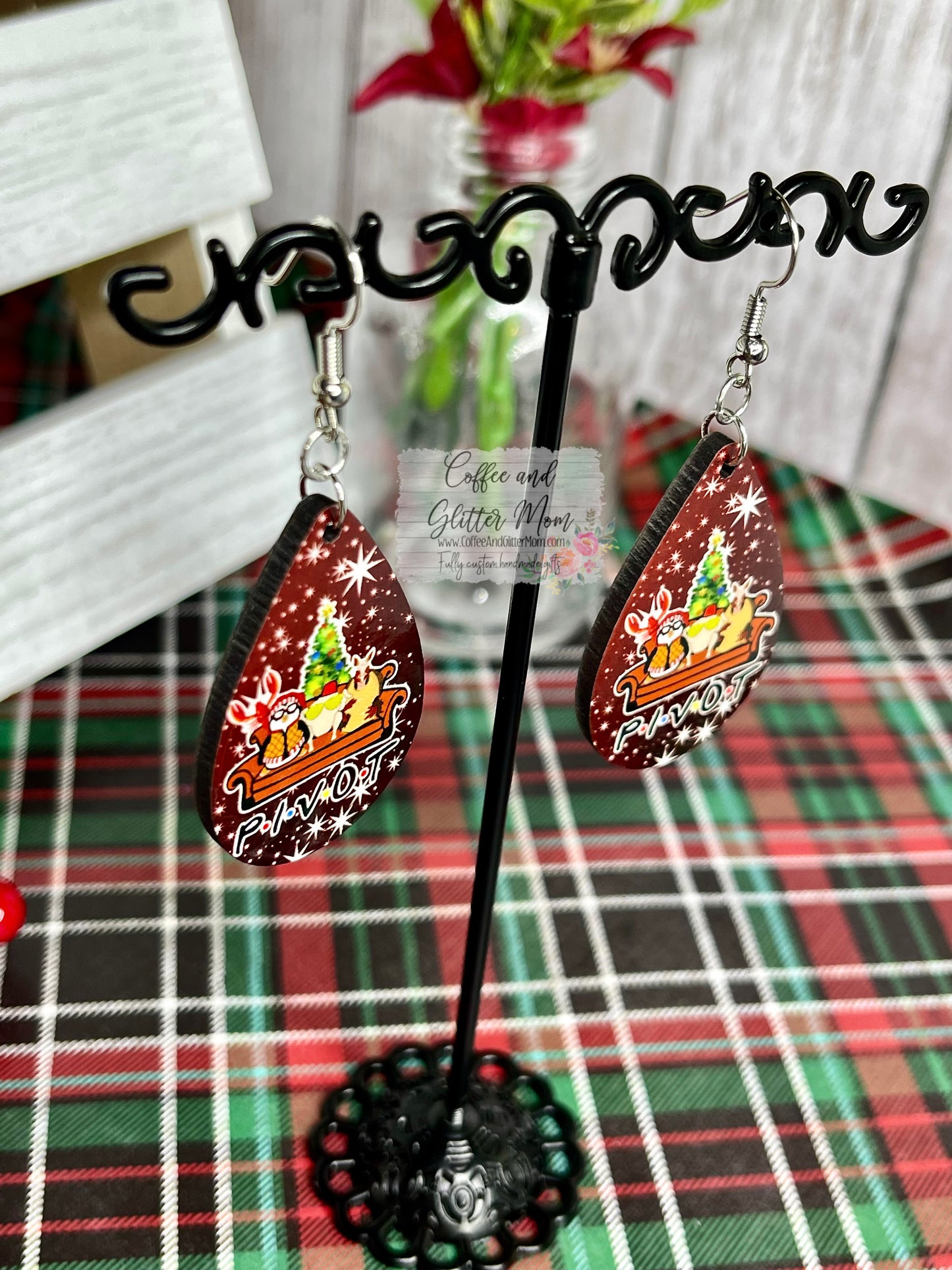 Pivot Friends Christmas Earrings