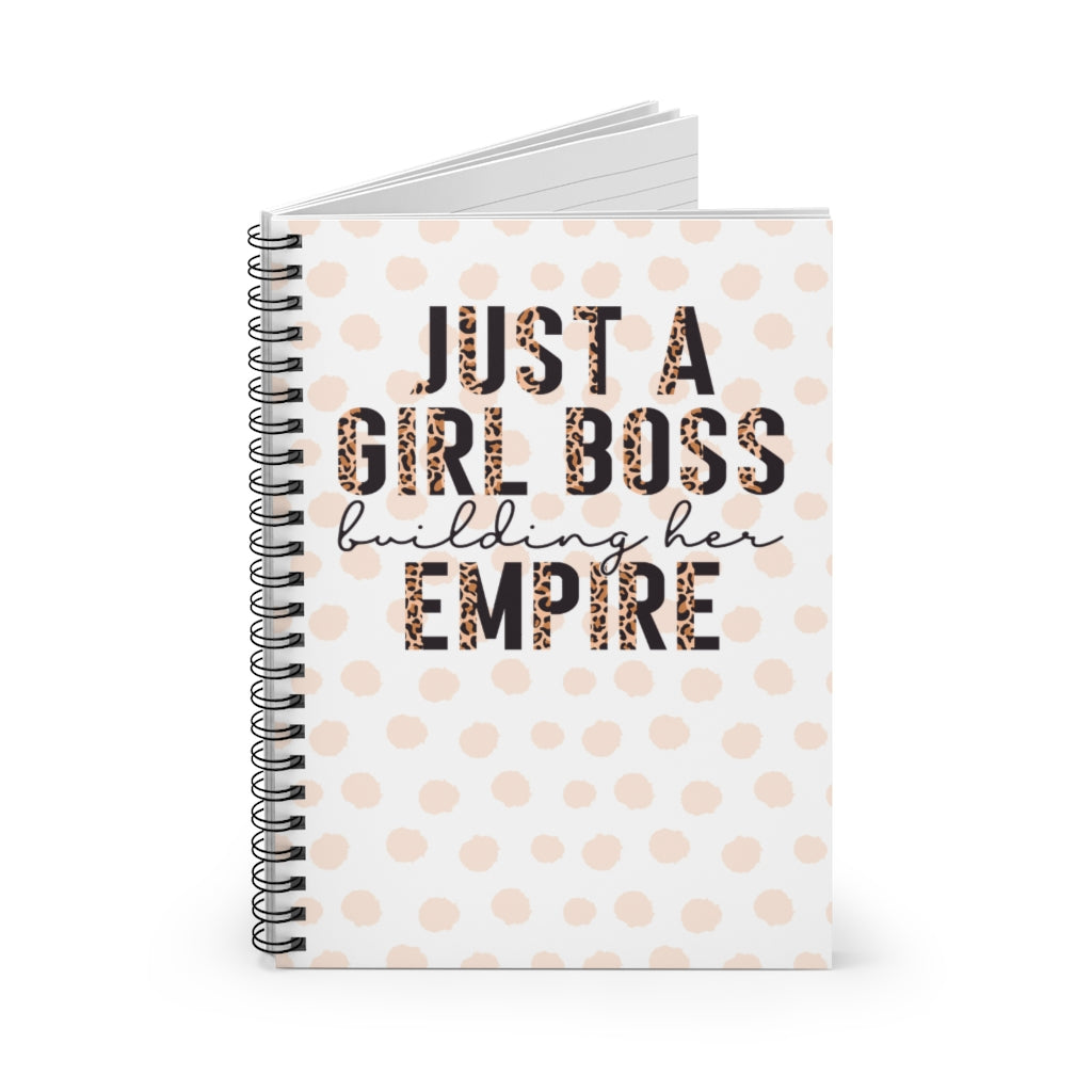 Just A Girl Boss Spiral Notebook - Ruled Line