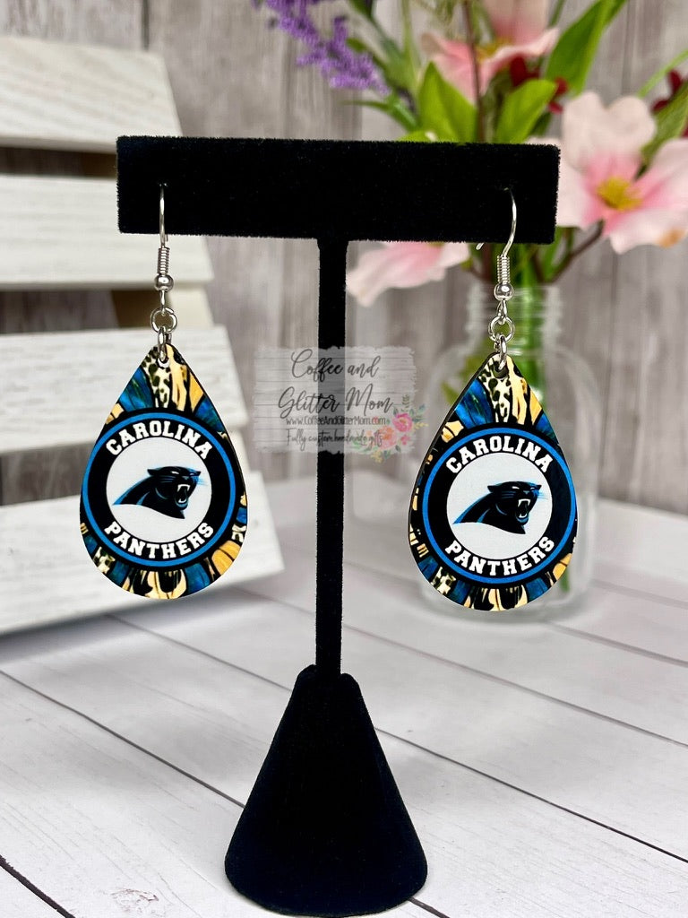 Panthers Football Earrings