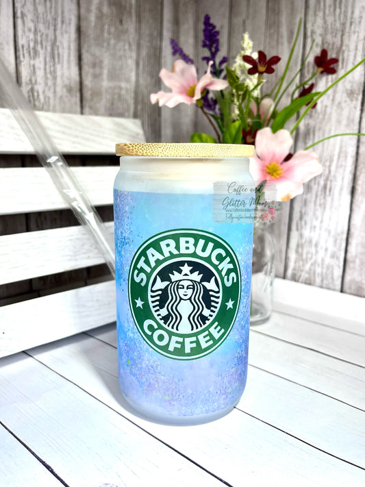 Starbucks Blue Opal 12oz Glass Can