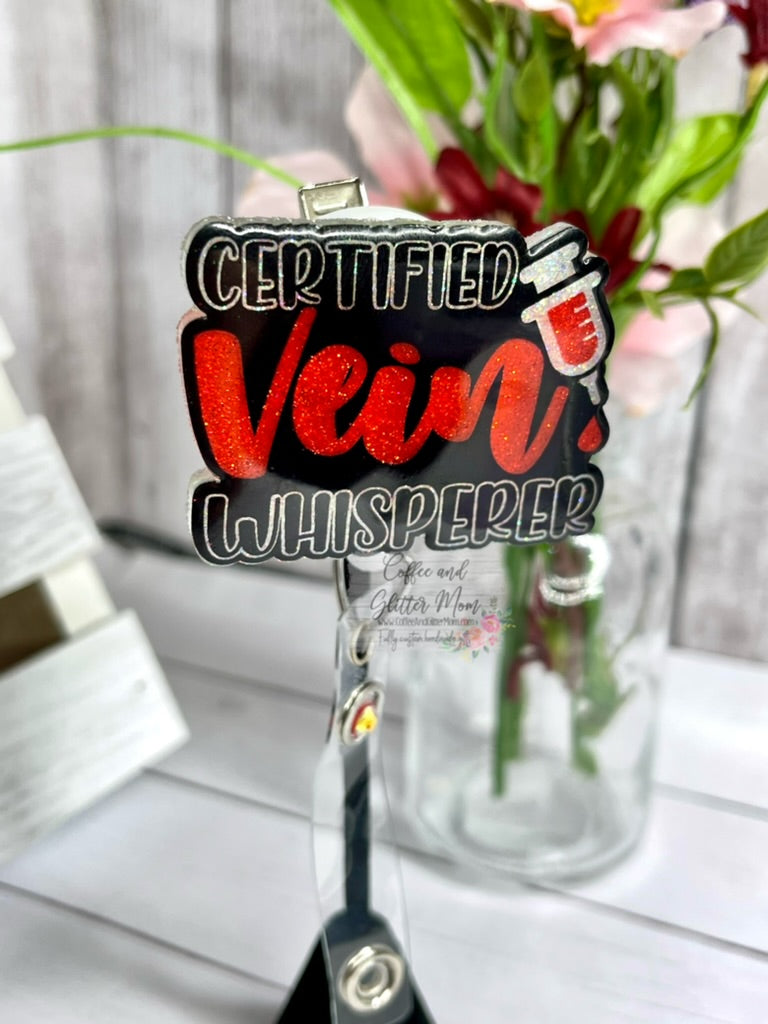 Certified Vein Whisperer Designer Badge Reel