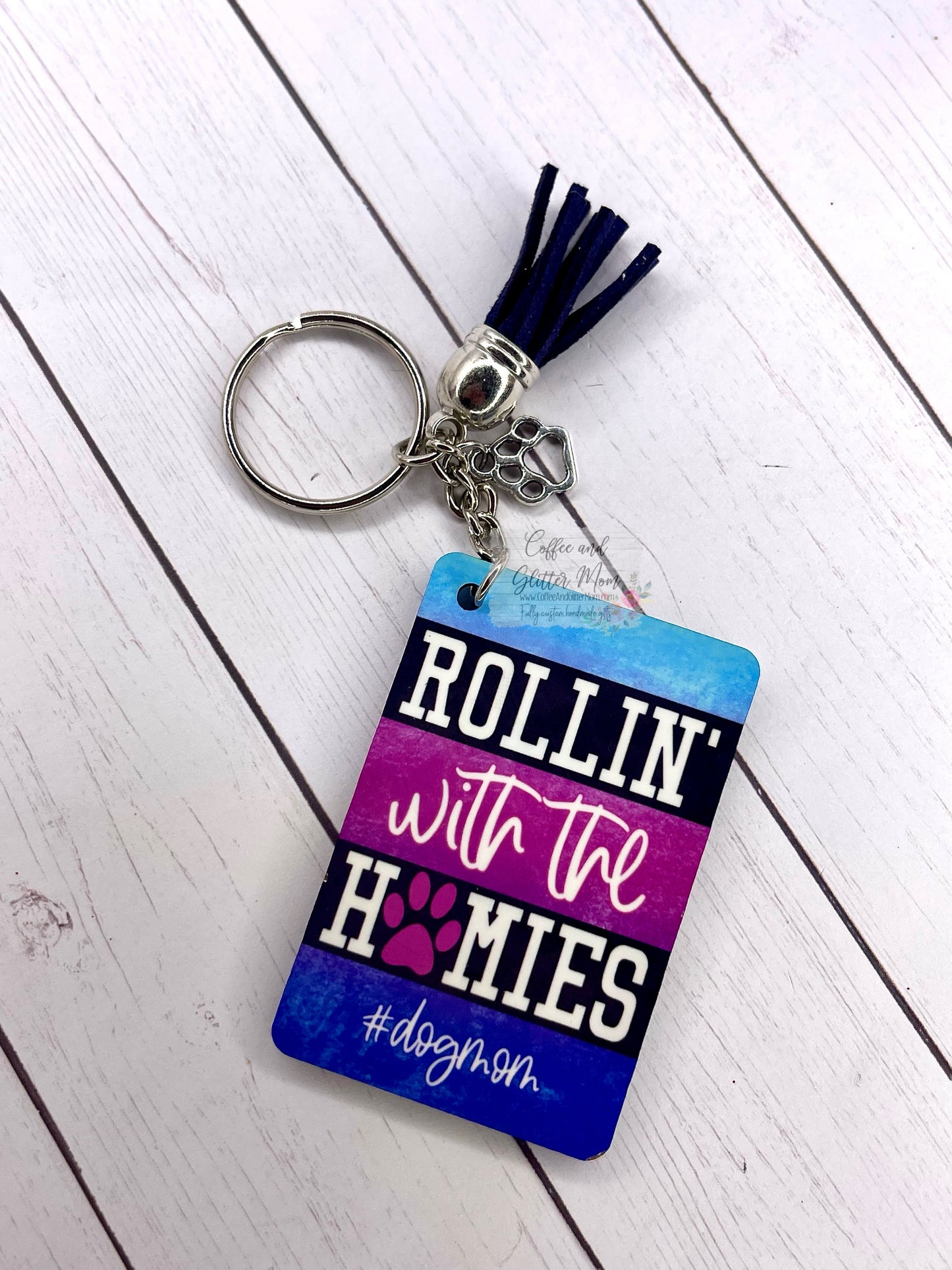 Rollin' With The Pups Keychain