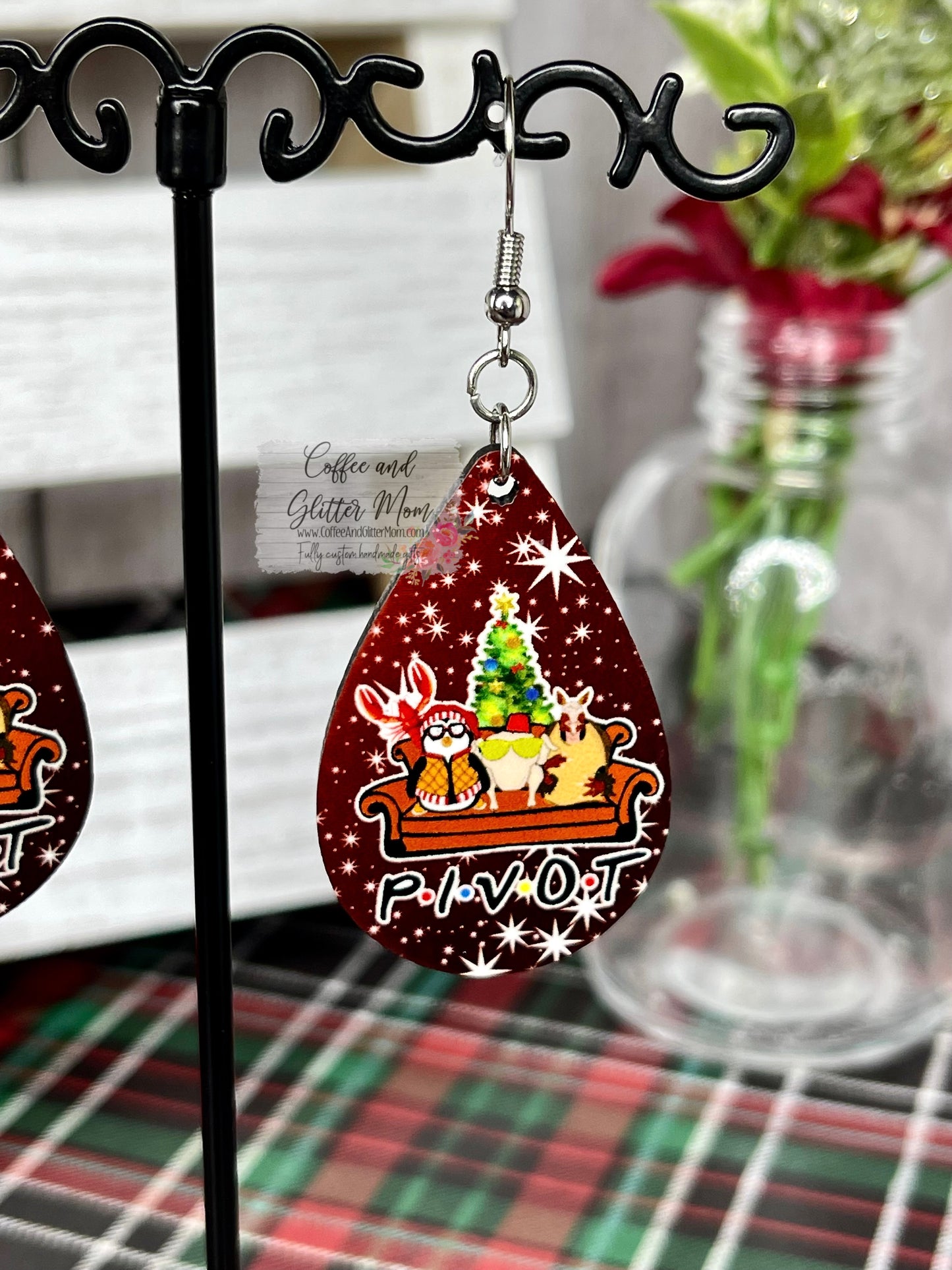 Pivot Friends Christmas Earrings