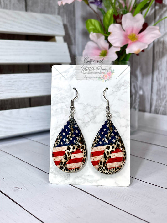 American Animal Teardrop Earrings RTS