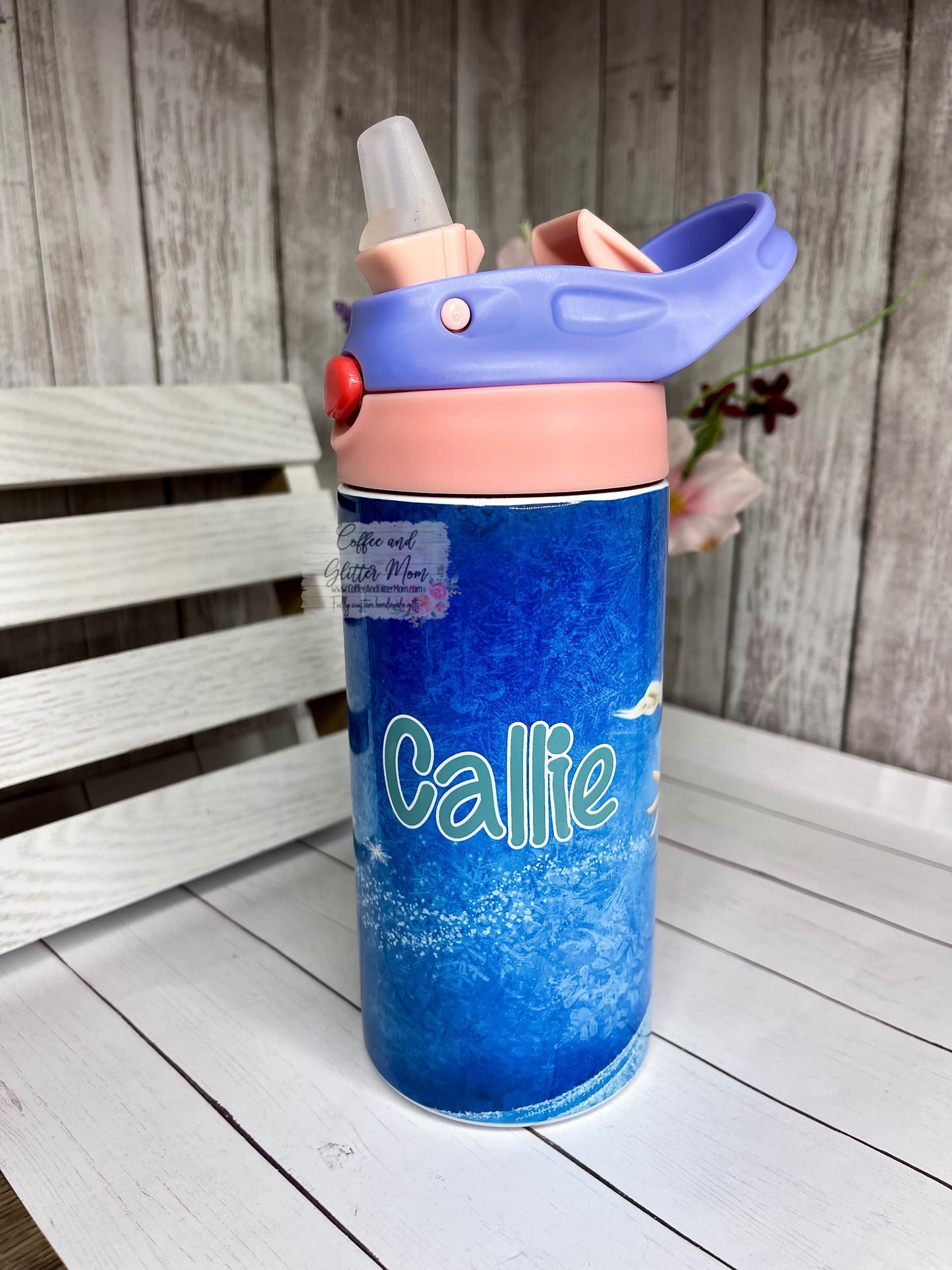 Ice Princess 12oz Kids Water Bottle Tumbler