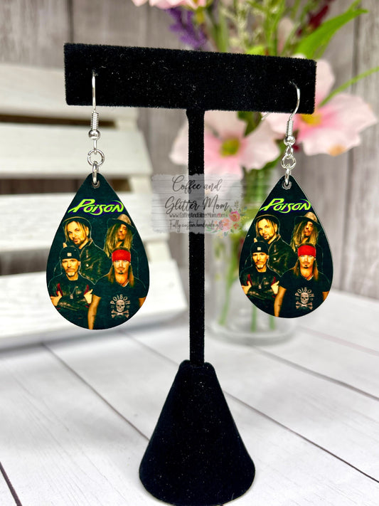 Rock Band Poisonous Stadium Tour Teardrop Earrings