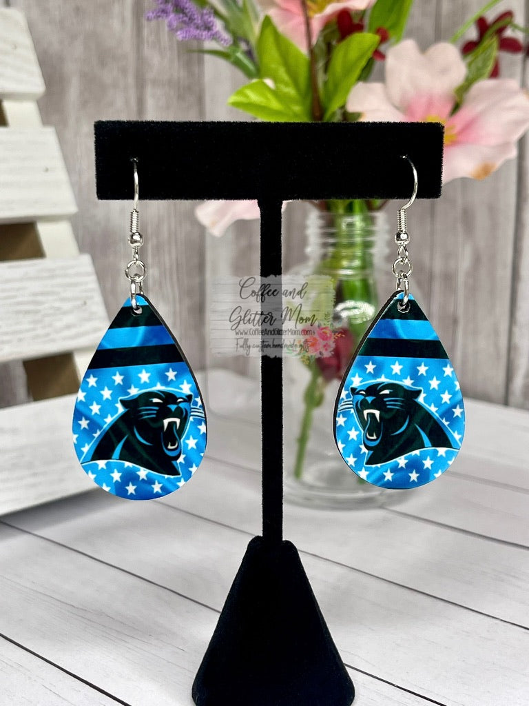 Panthers Football Earrings