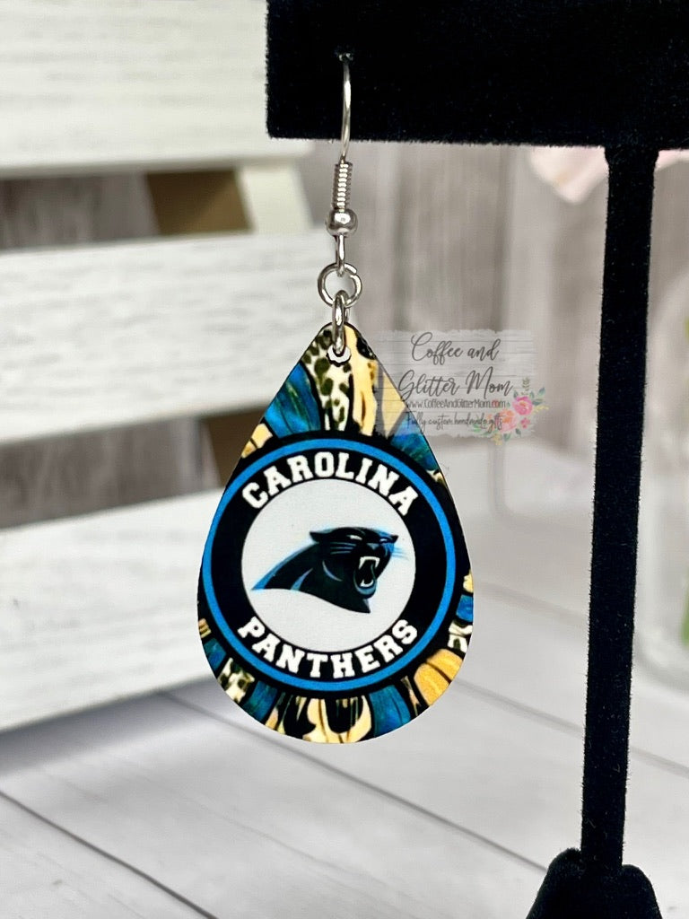 Panthers Football Earrings