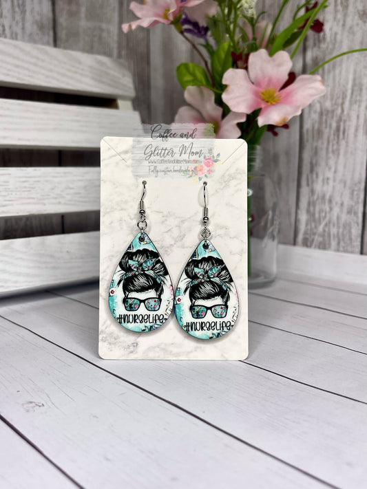 Nurse Life Teardrop Earrings RTS