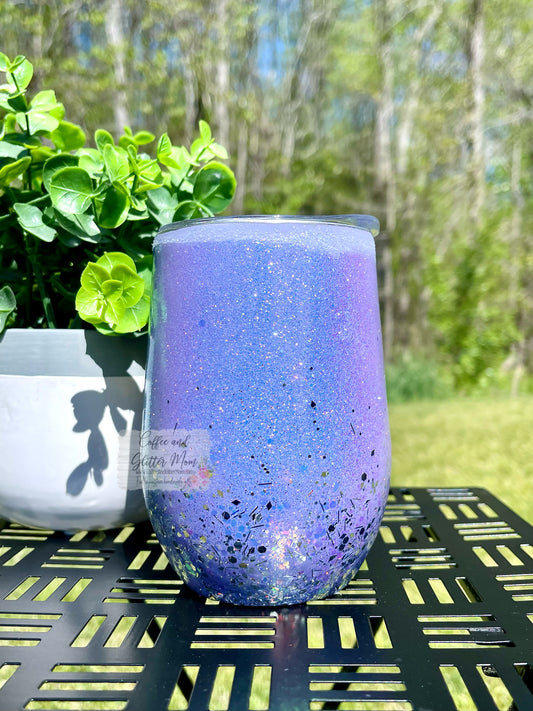 Purple Ice 15oz Wine Tumbler with Lid and Straw