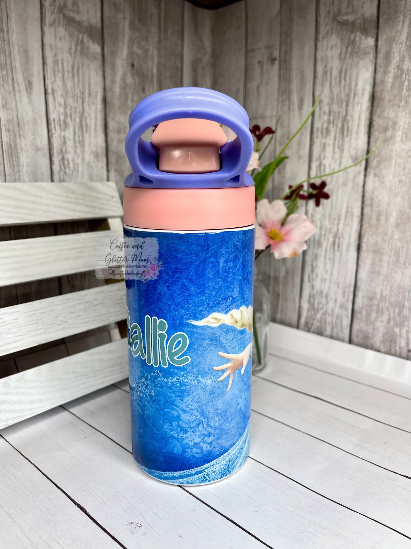 Ice Princess 12oz Kids Water Bottle Tumbler