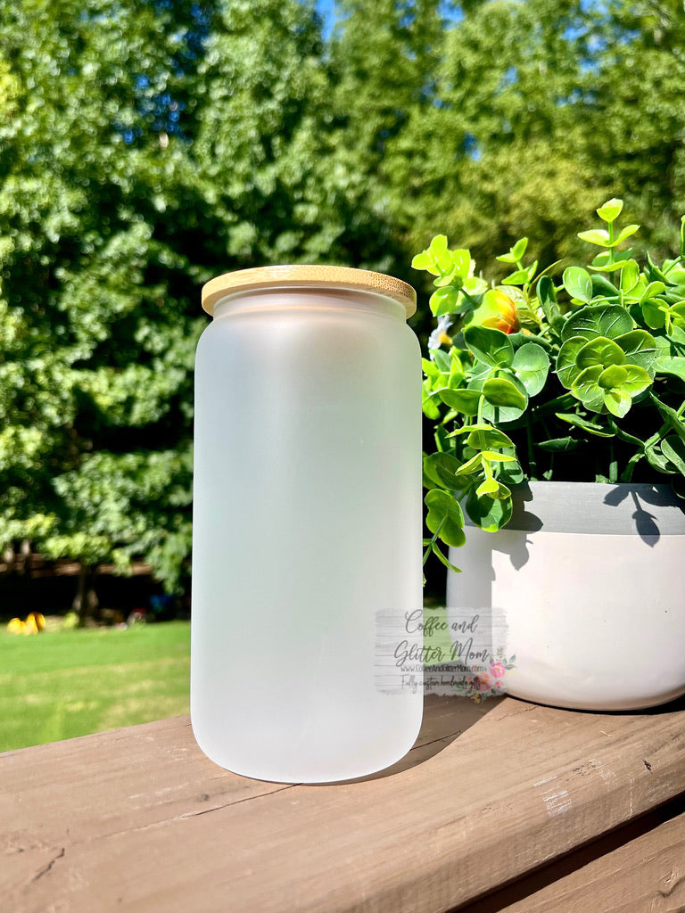 Coffee Makes Me Happy 16oz Pick Your Color Glass Can