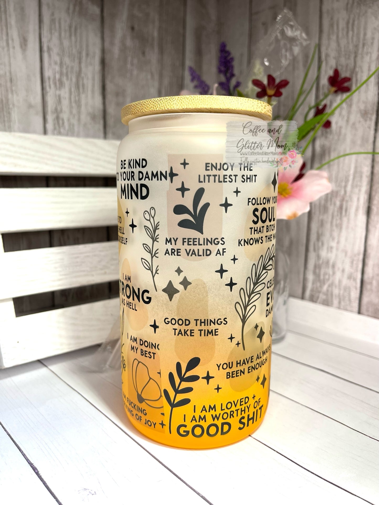 Daily Reminders (NSFW version) Any Color 16oz Glass Can