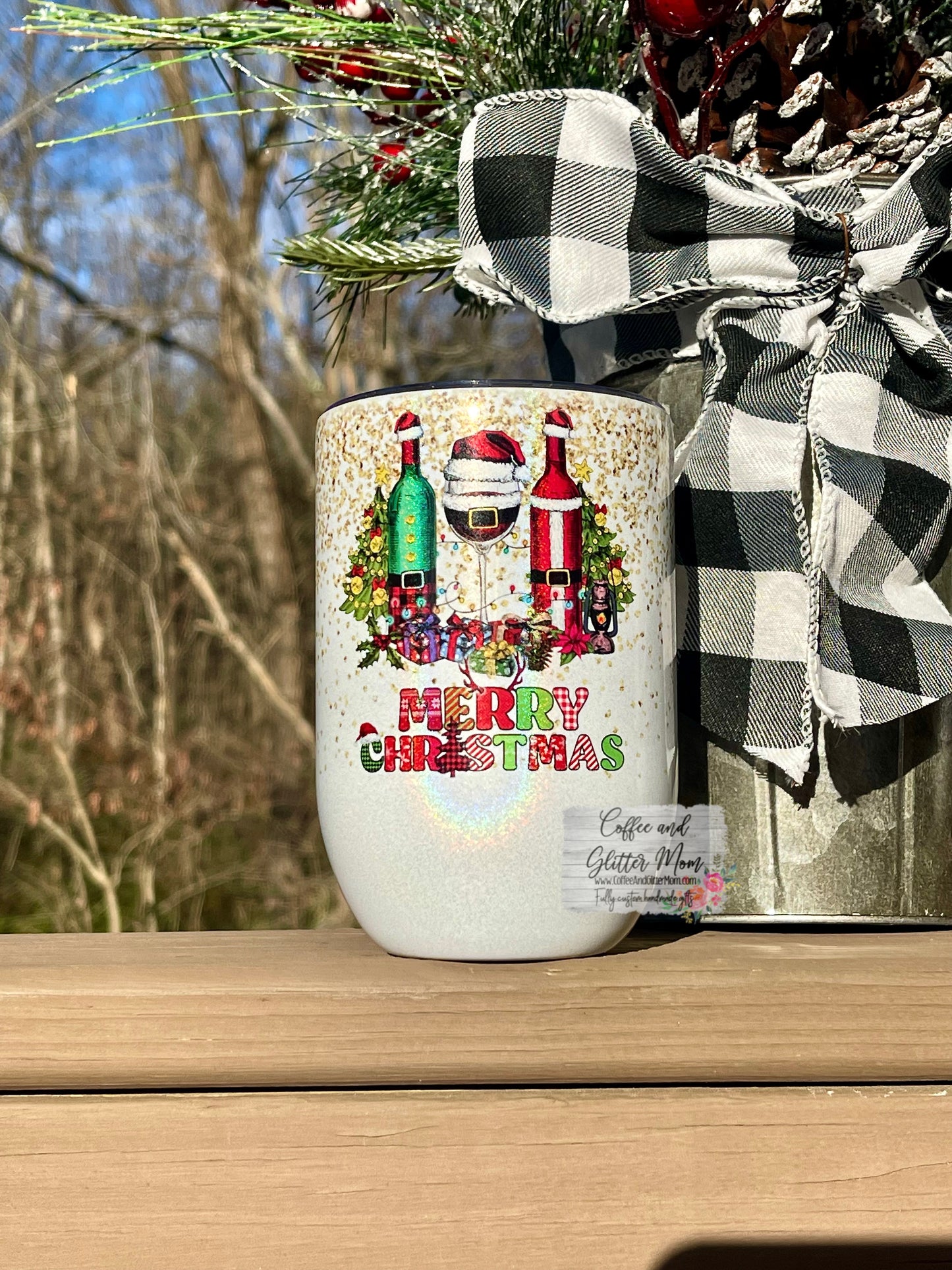 Christmas In-Stock Holographic Sparkle Tumblers