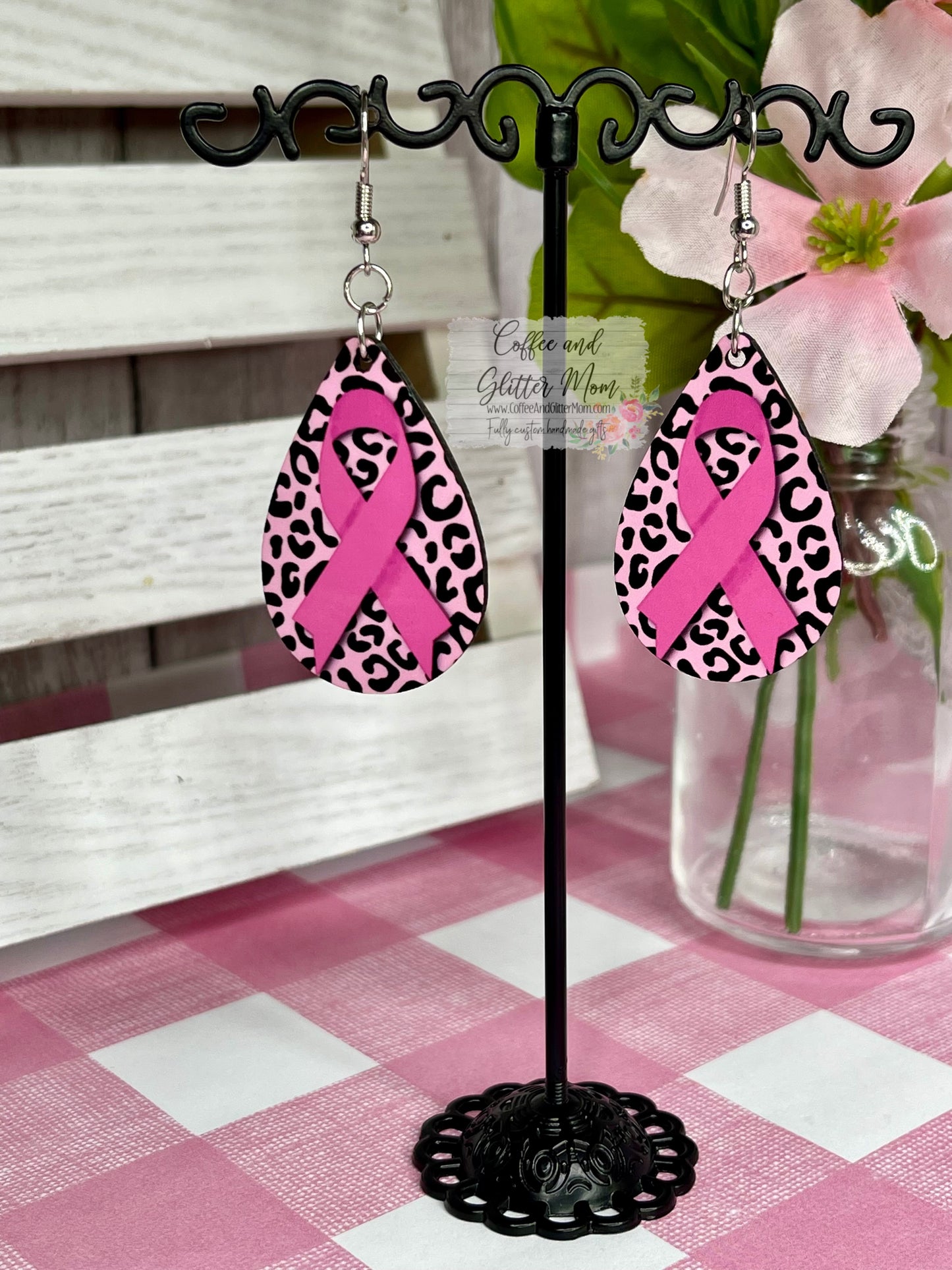 Pink Ribbon Awareness Earrings