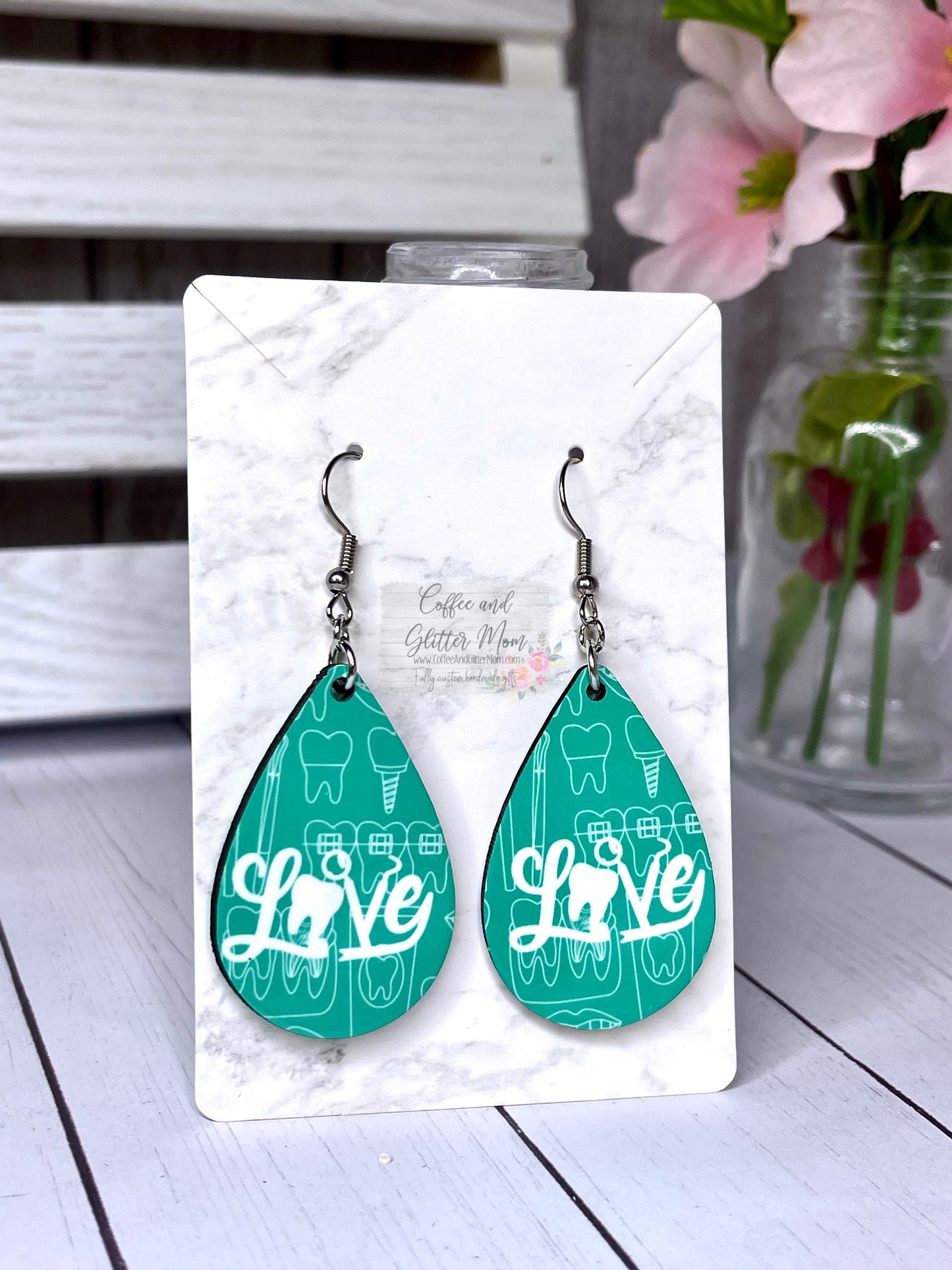 Dental Love Teardrop Earrings