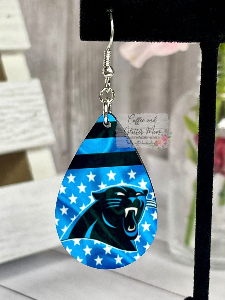 Panthers Football Earrings