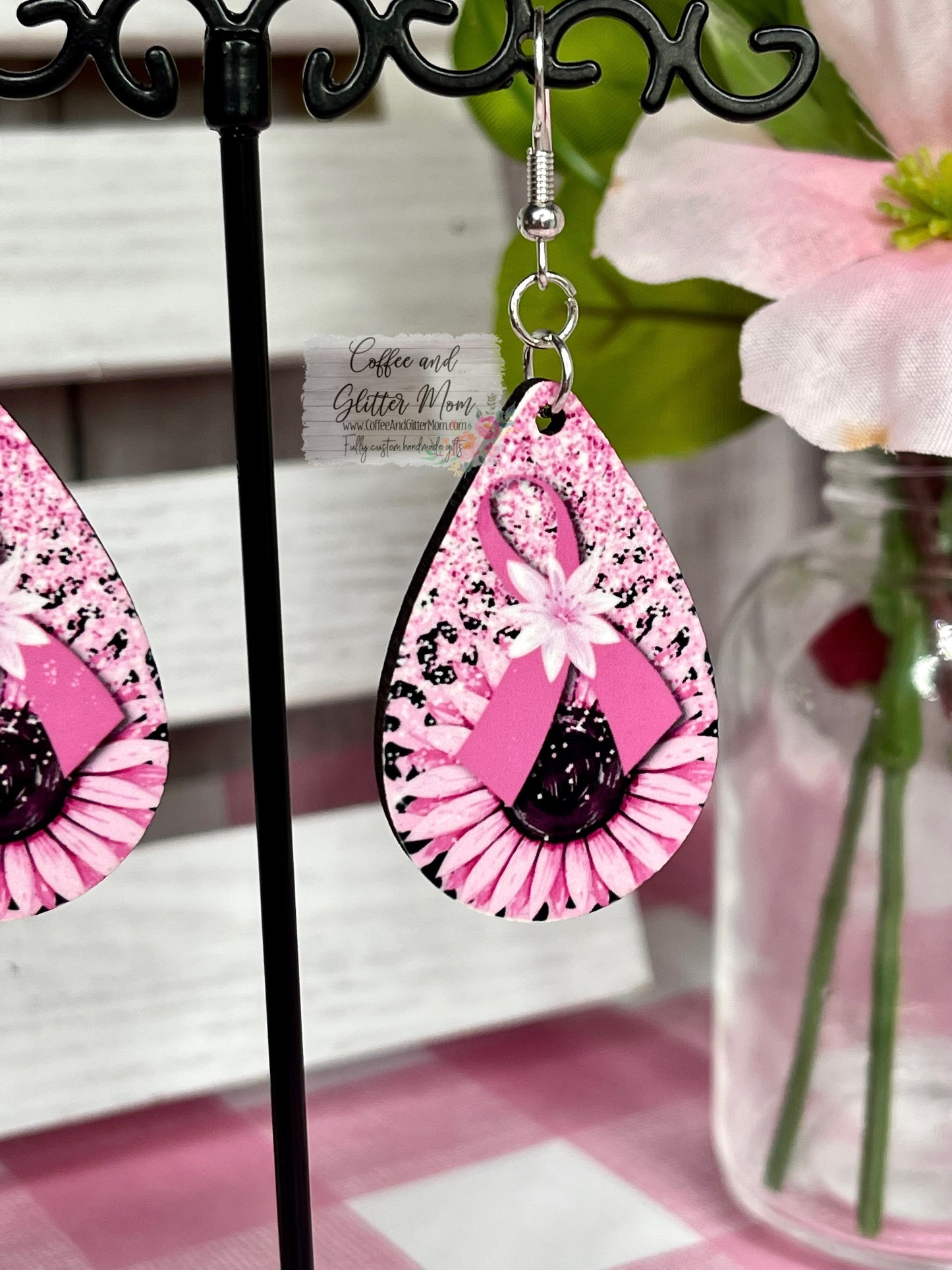 Pink Ribbon Awareness Earrings