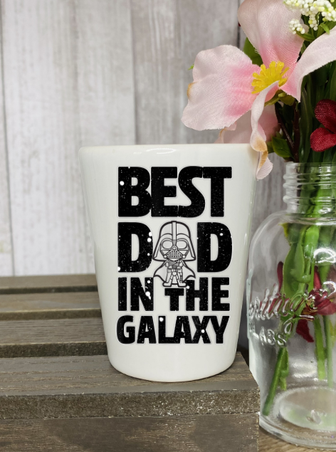Best Dad in the Galaxy Shot Glass