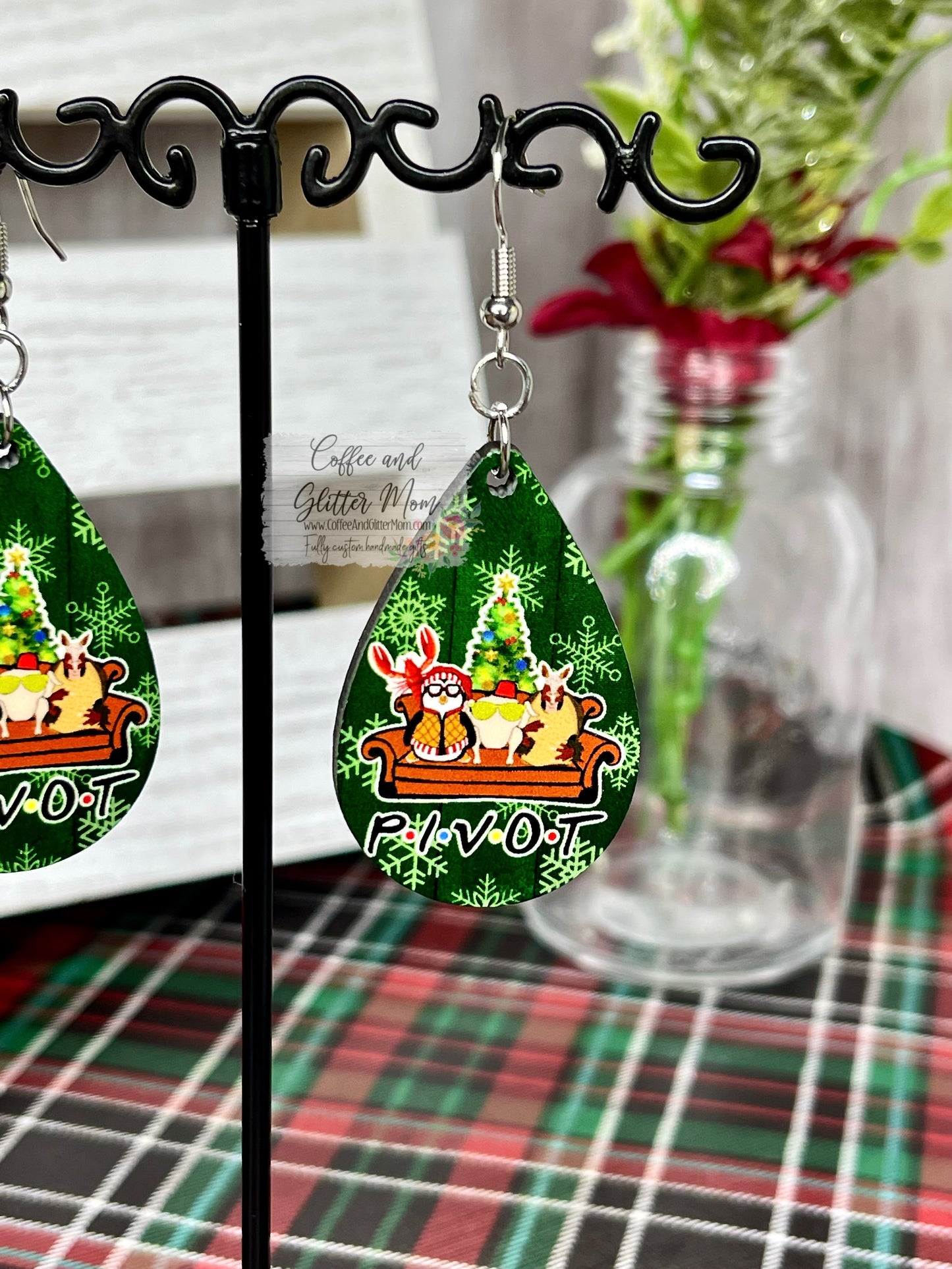 Pivot Friends Christmas Earrings