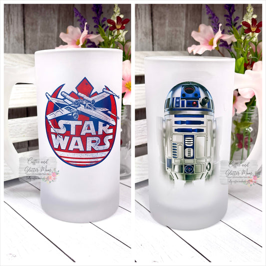 Galaxy 2-Sided 16oz Frosted Glass Stein