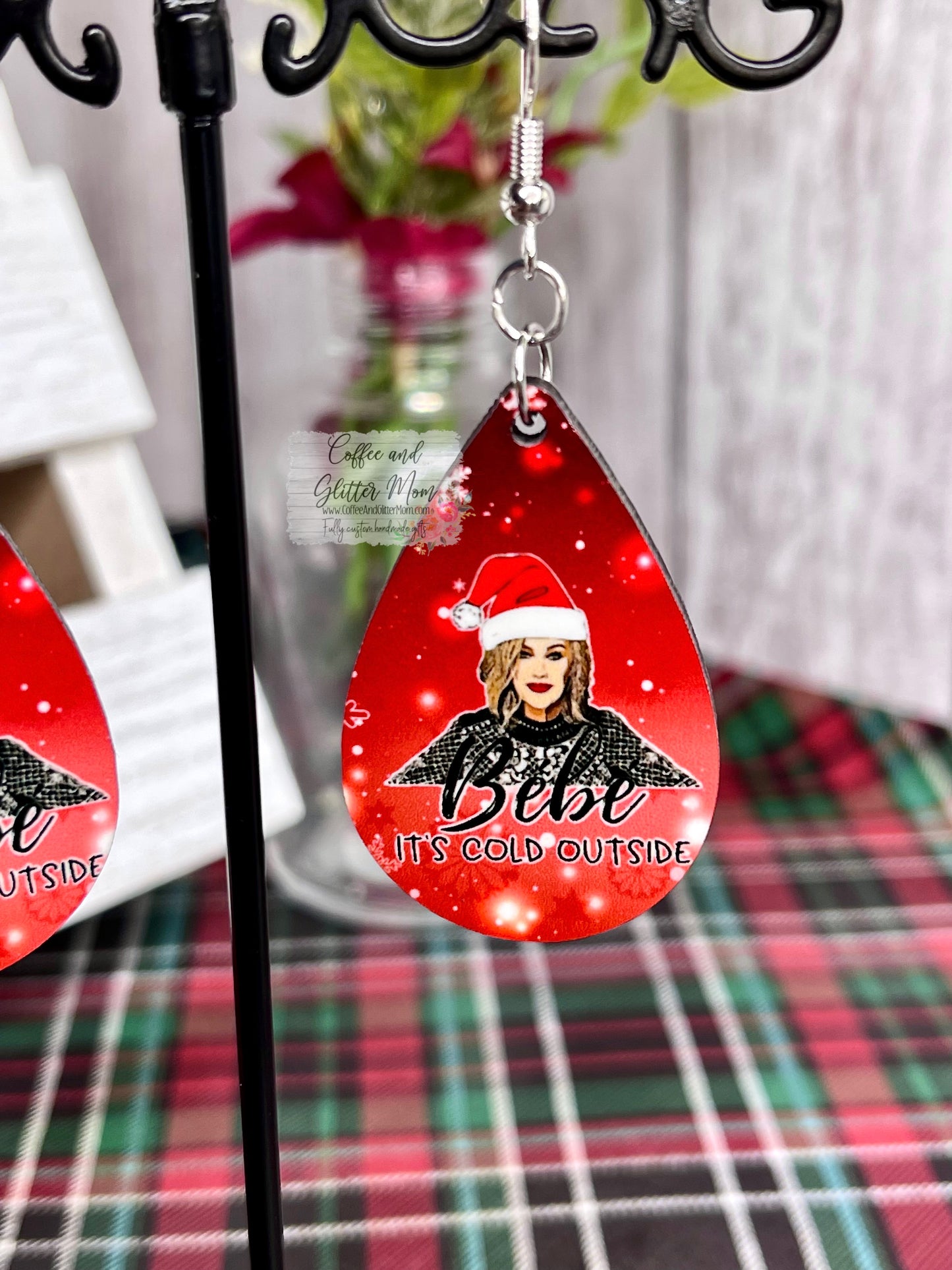 Bebe It's Cold Outside Christmas Earrings