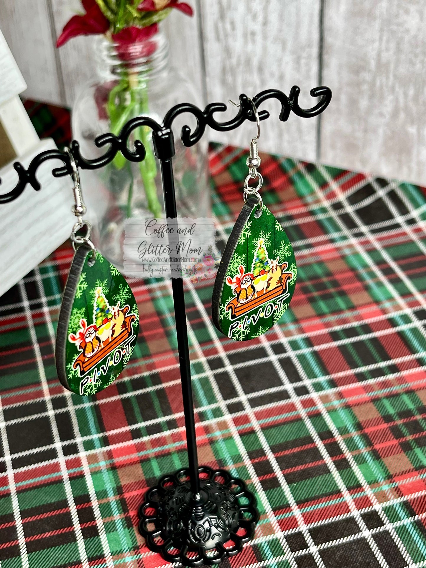 Pivot Friends Christmas Earrings