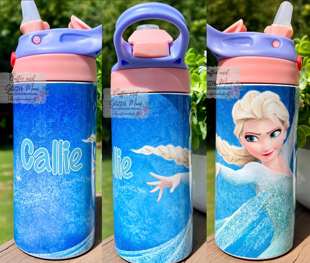 Ice Princess 12oz Kids Water Bottle Tumbler