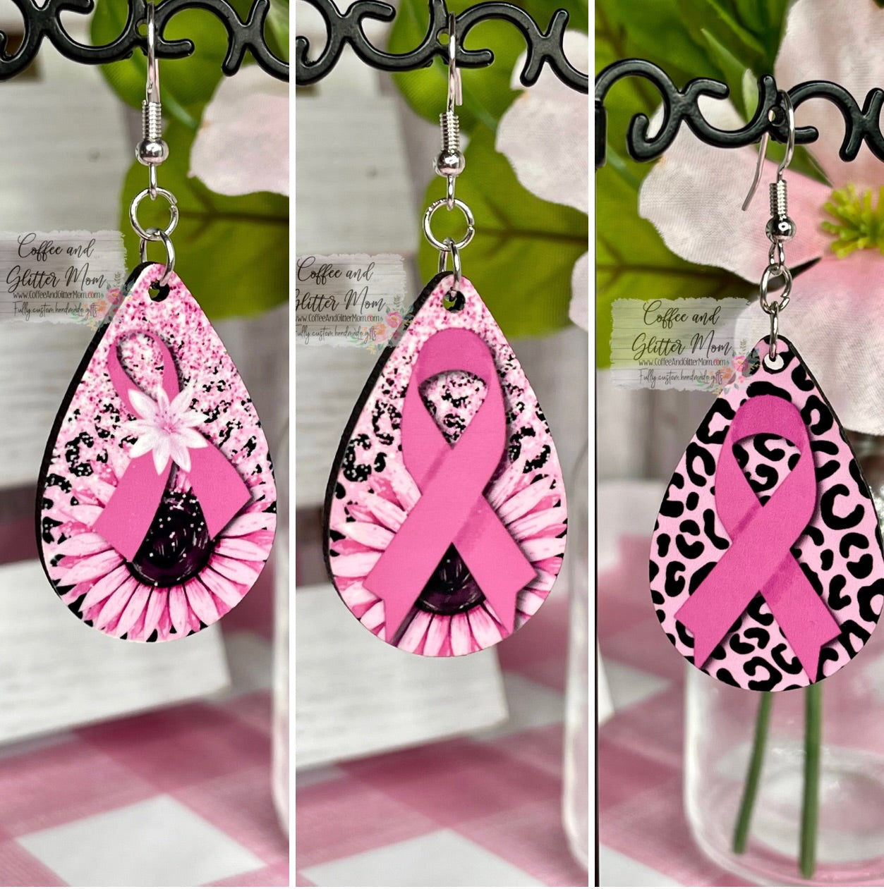 Pink Ribbon Awareness Earrings