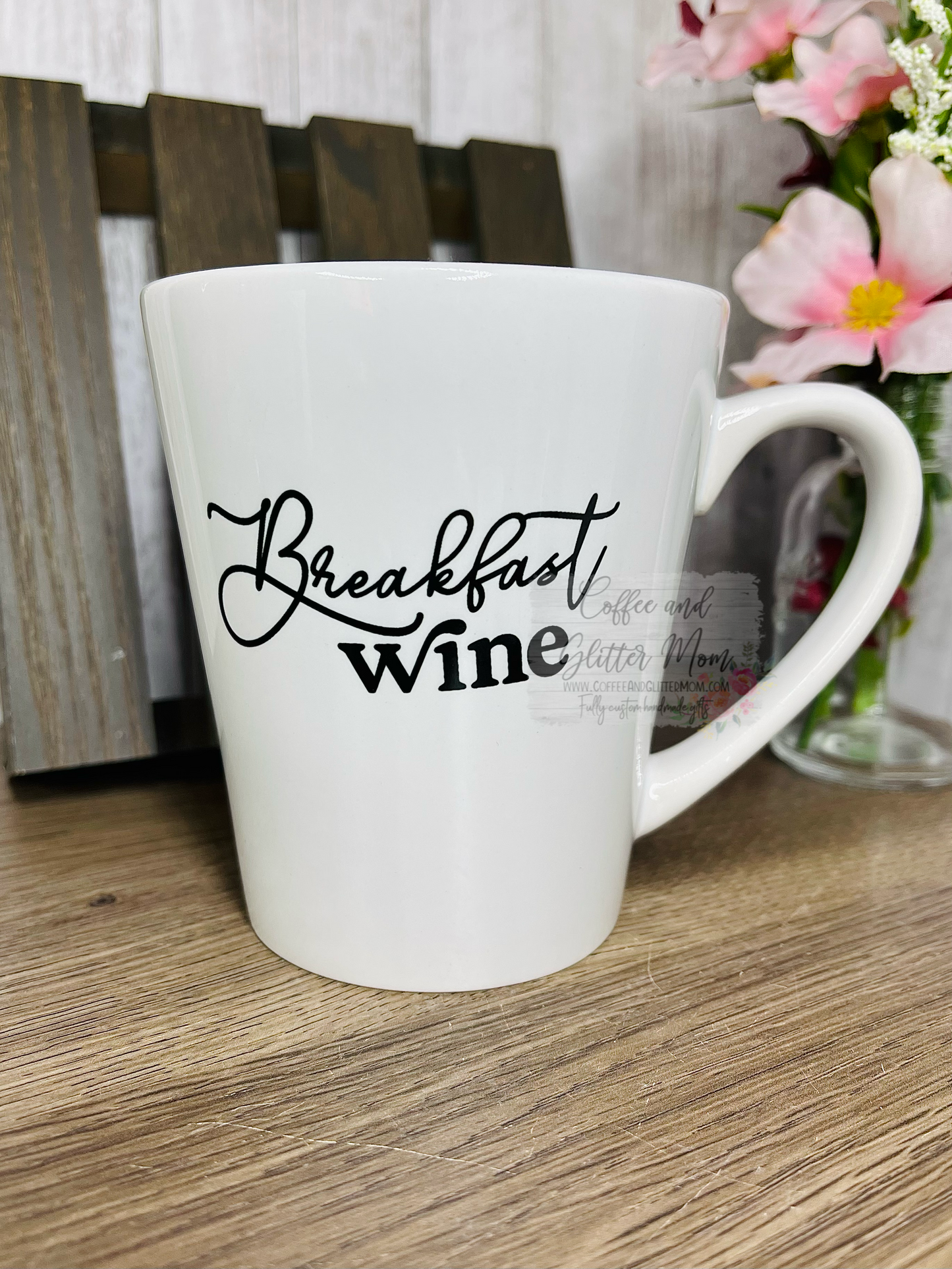 Breakfast Wine/#MomLife 12oz Ceramic Mug