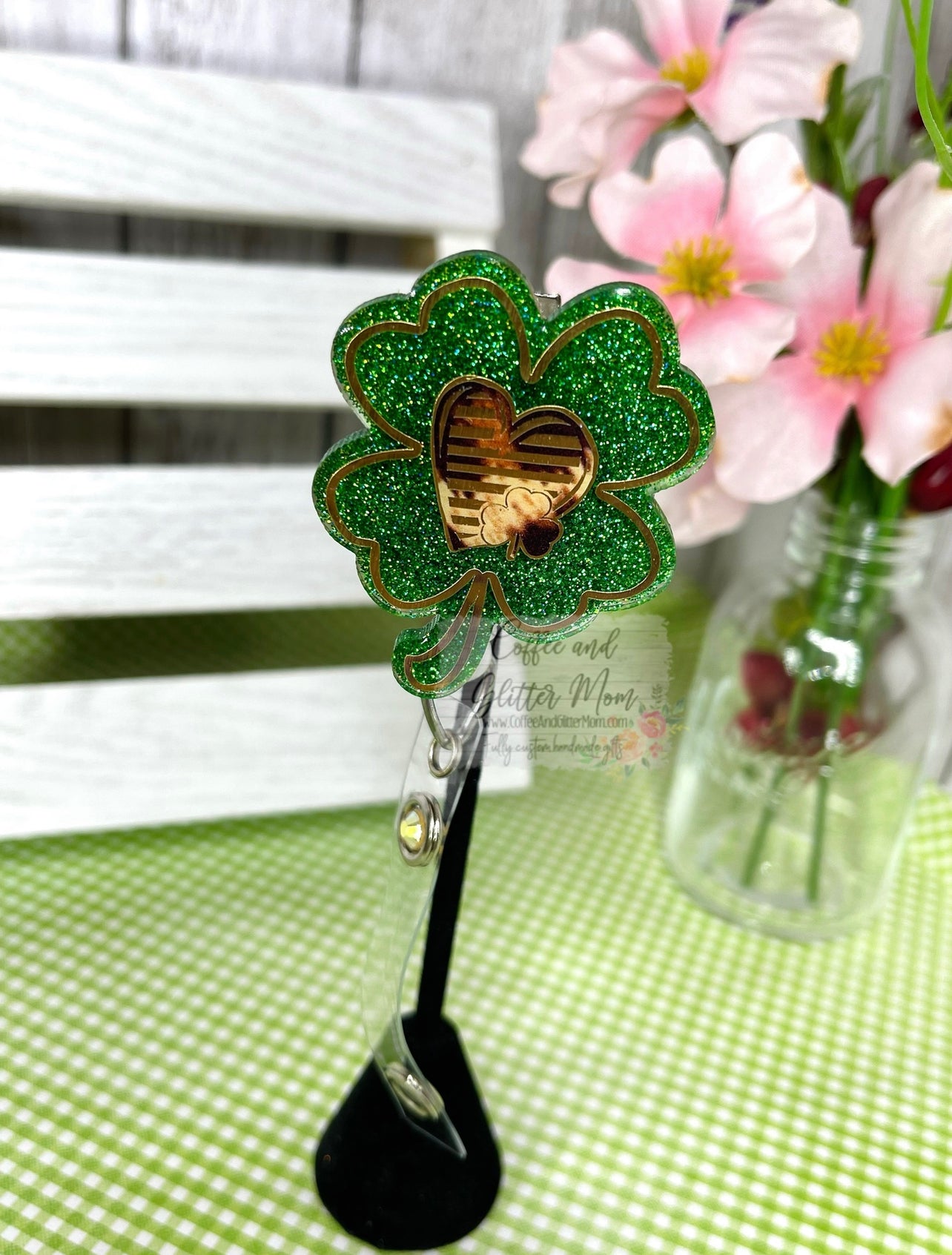 Lucky Shamrock St. Patrick's Day Designer Badge Reel