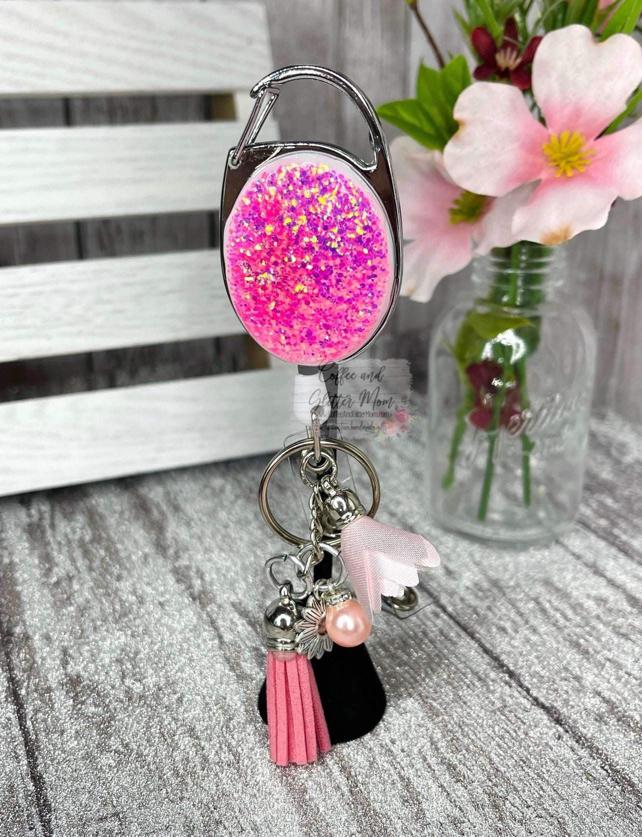 Water Lily Customizable Clip On Badge Reel