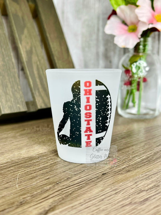 Ohio Football Frosted Shot Glass