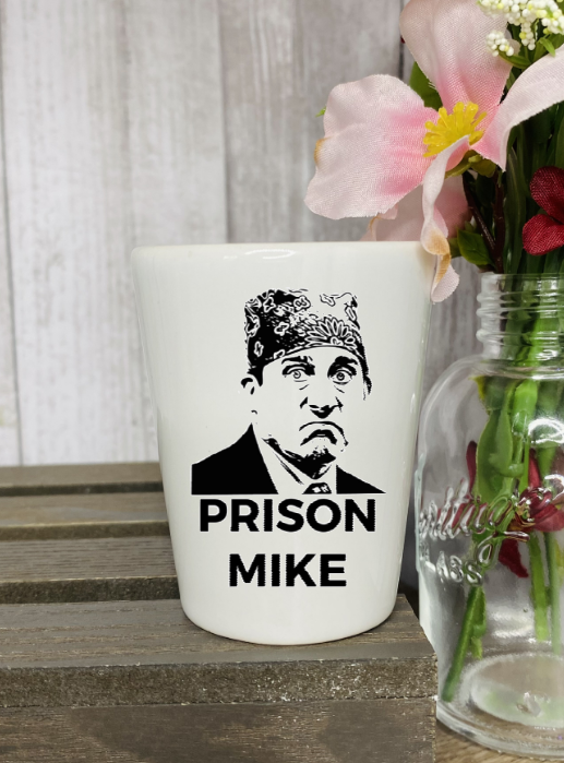 Prison Mike The Office Ceramic Shot Glass