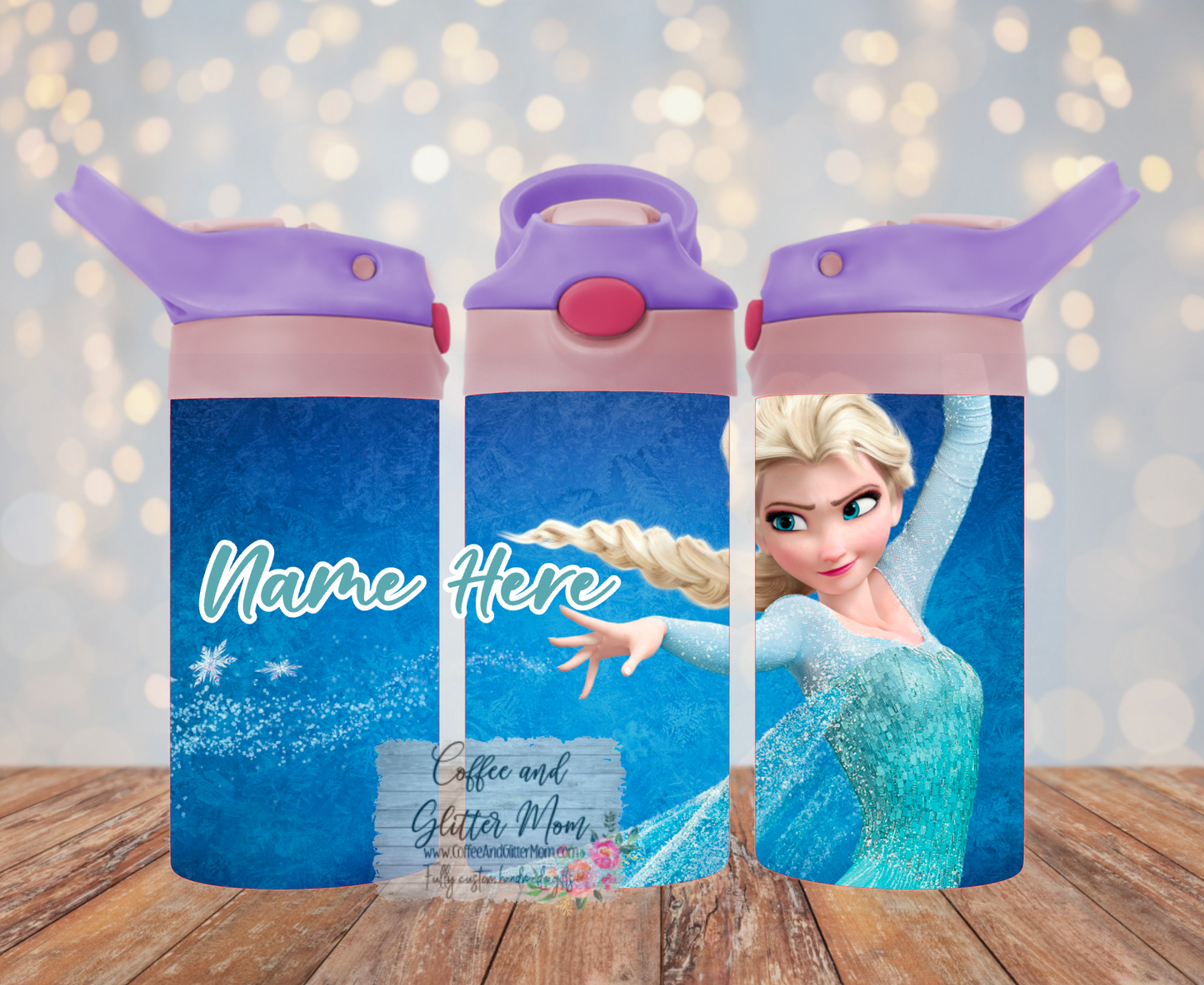 Ice Princess 12oz Kids Water Bottle Tumbler