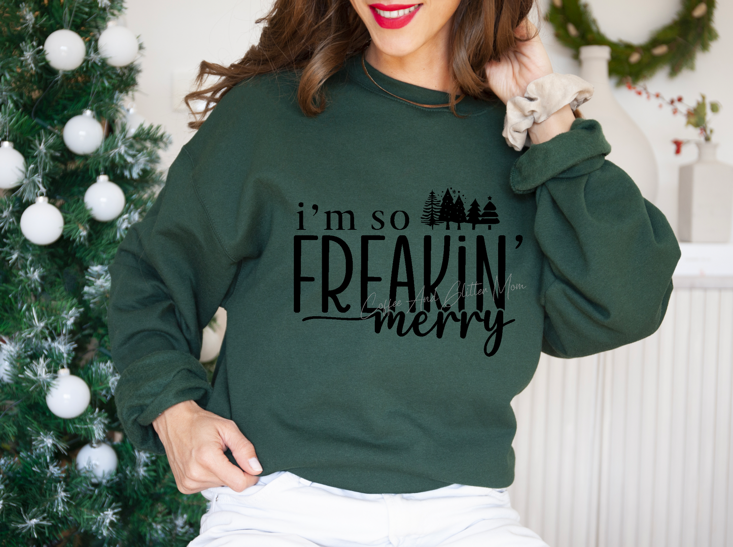 So Freaking Merry (Dark Colors) Christmas Sweatshirt