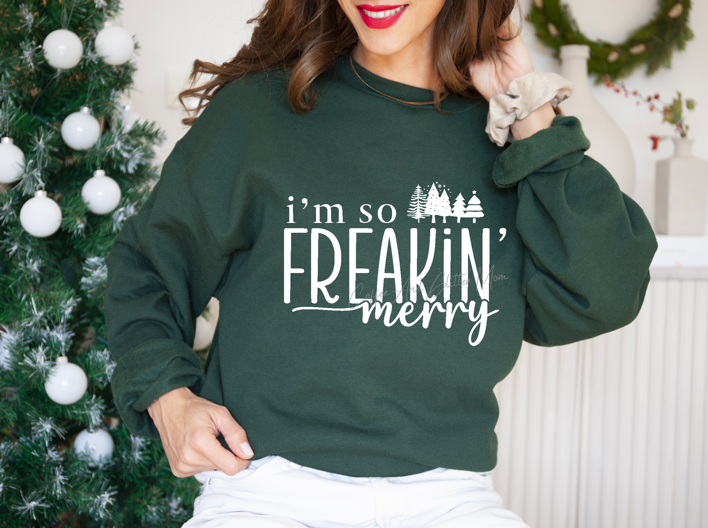 So Freaking Merry (Light Colors) Christmas Sweatshirt