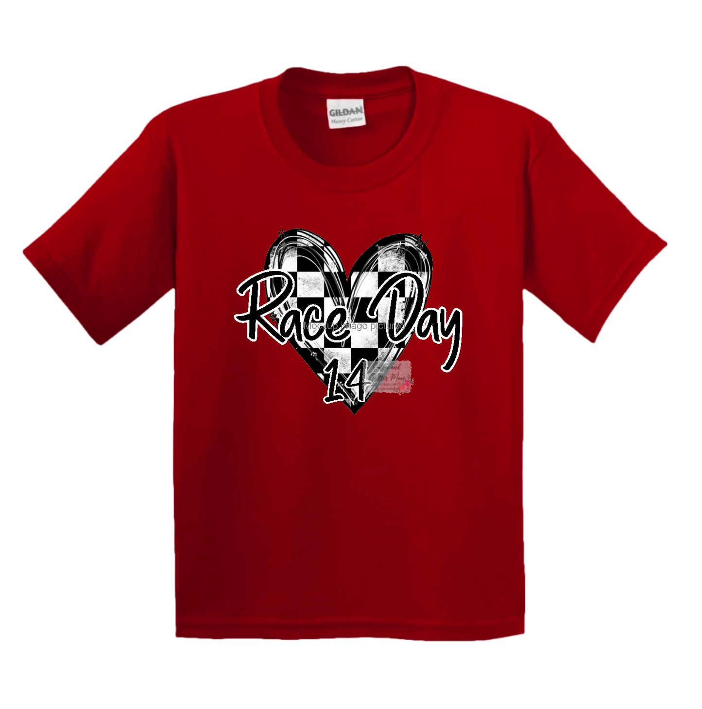 Race Day Checkered Heart Youth Sweatshirt