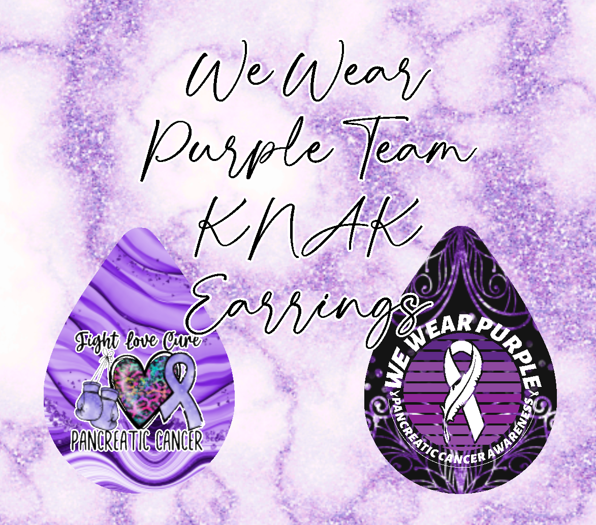 We Wear Purple of Team KNAK Earrings
