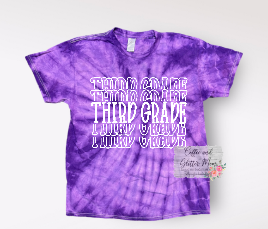 Stacked School Tie-Dye Youth/Adult Pick Your Tee