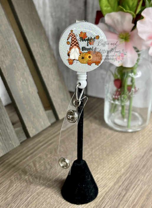 Thankful & Blessed Fall Gnome Badge Reel