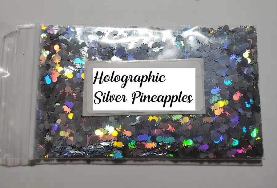 Holographic Silver Pineapples