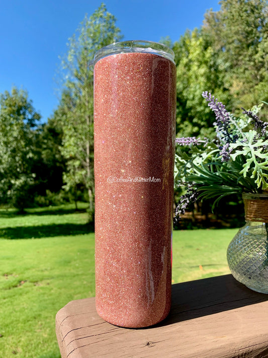 30oz Traditional Rose Gold Skinny With Straw